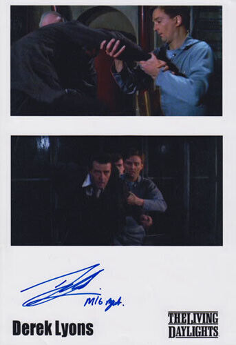 DEREK LYONS 007 JAMES BOND AUTHENTIC AUTOGRAPH MI6 AGENT THE LIVING DAYLIGHTS