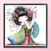 Cartoon Japanese Geisha-11CT Stamped Cross Stitch 40*40cm/15.75*15.75in