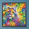 Kits de peinture en diamant partiel en forme sp&eacute;ciale de chat color&eacute; 5D DIY pour adultes d&eacute;butants d&eacute;coration int&eacute;rieure diamants et kits d&rsquo;art pr&eacute;cie