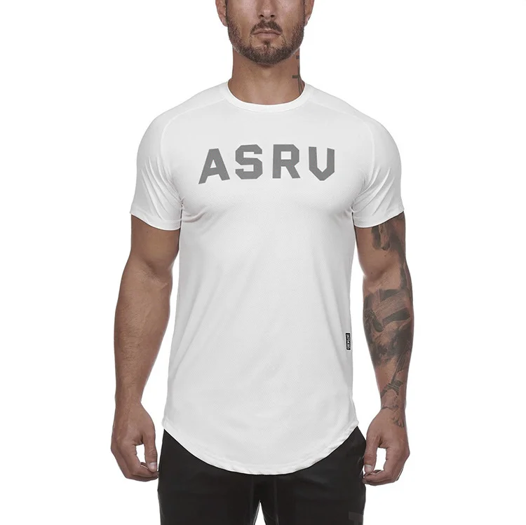 Quick-drying mesh half-sleeve gym suit