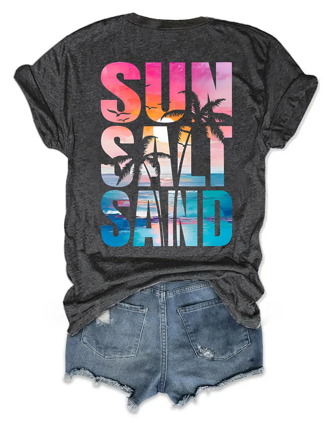 Retro Summer Sun Salt Sand T-shirt