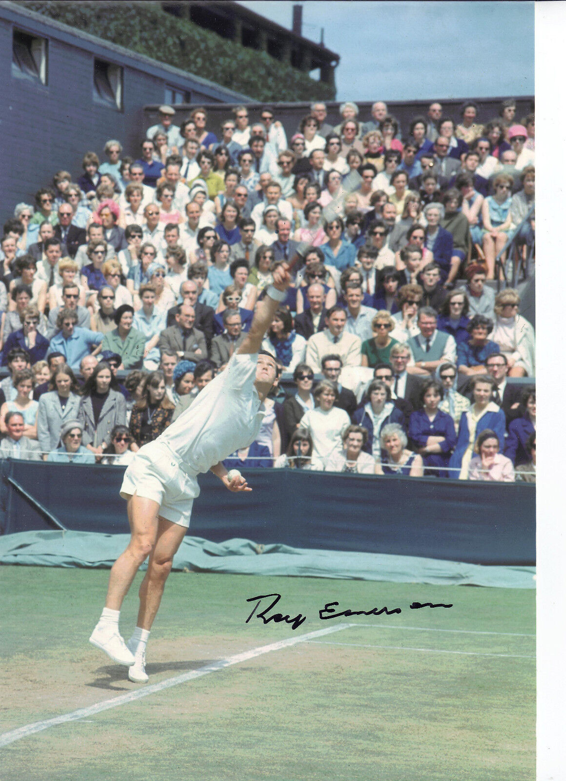 Roy Emerson Signed 12X8 Photo Poster painting Genuine Autograph Wimbledon AFTAL COA (A)