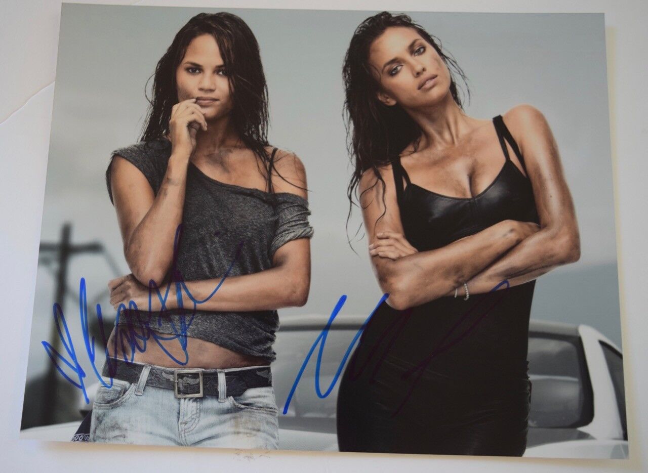 Chrissy Teigen & Irina Shayk Signed Autographed 11x14 Photo Poster painting SI Models COA VD