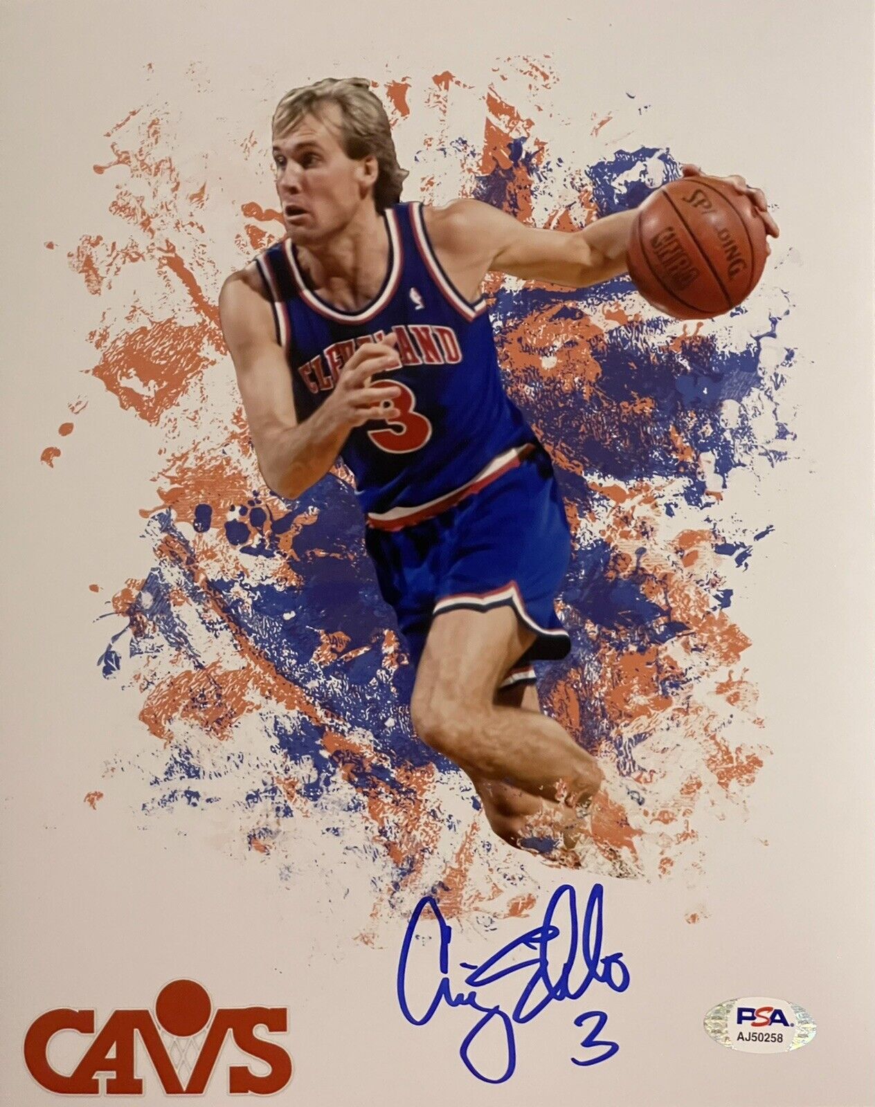 Craig Ehlo Signed Autographed Cleveland Cavaliers Cavs 8x10 Photo Poster painting PSA/DNA