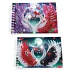2 Pack Swan DIY Diamond Art Spiral Notebook Kit 80 Pages No Lines