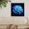 Diamond Painting -5D Full Round Drill Neon Blue Rose(40x40cm-Box Packagin)