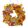 DIY Acrylic Special Shaped Diamond Painting Fall Wreath Ornament Hanging Kit