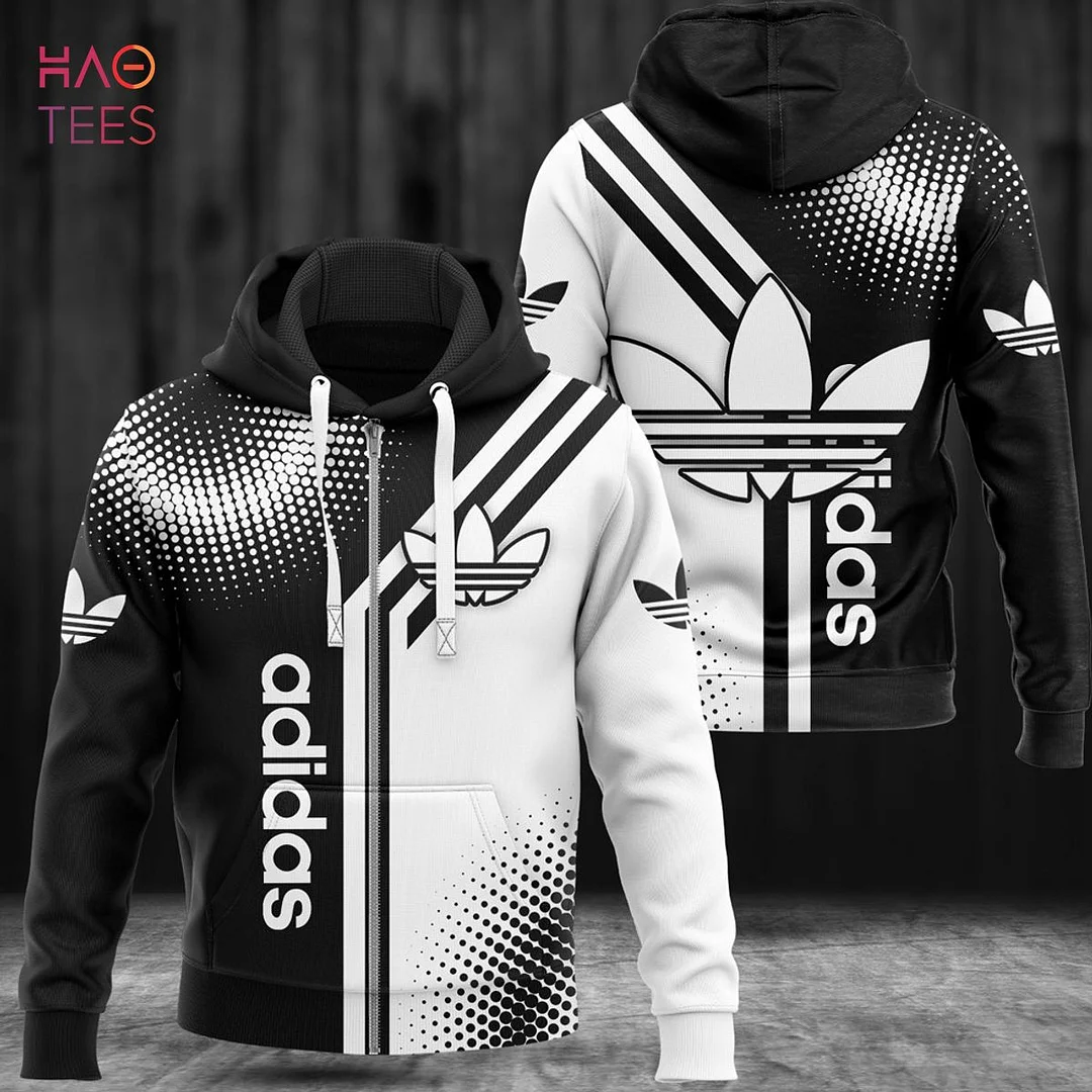 HOT Adidas Round Pattern Luxury Brand 3D Hoodie Limited Edition