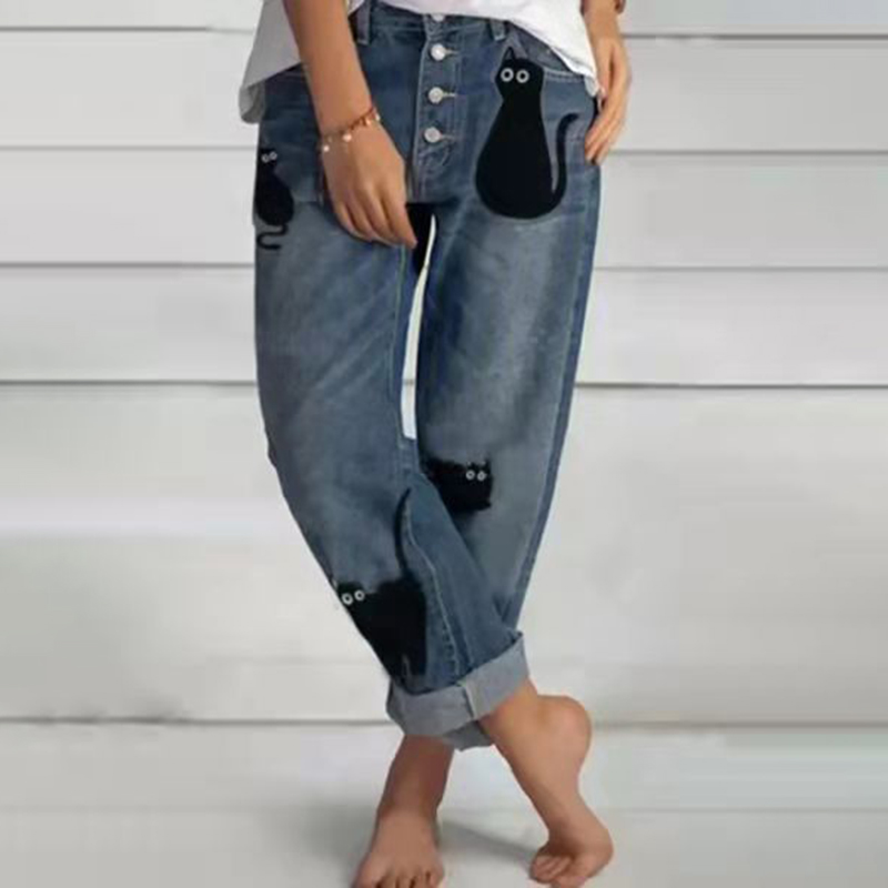 Loose Casual Simple Jeans wearshes