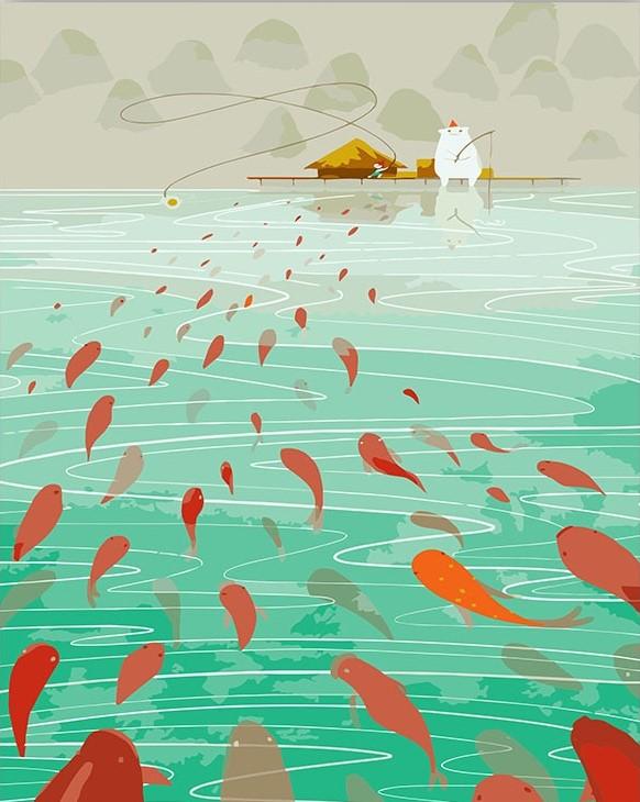 

Troop of Fish – Paint By Numbers - 40*50CM, 501 Original