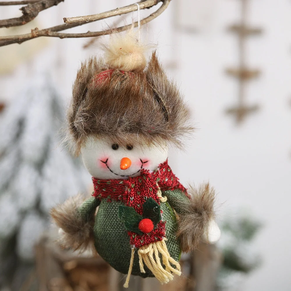 Christmas Gift New Year 2021 Cute Christmas Dolls Santa Claus Snowman Elk Noel Christmas Tree Decoration for home Xmas Navidad 2020 Kids Gift