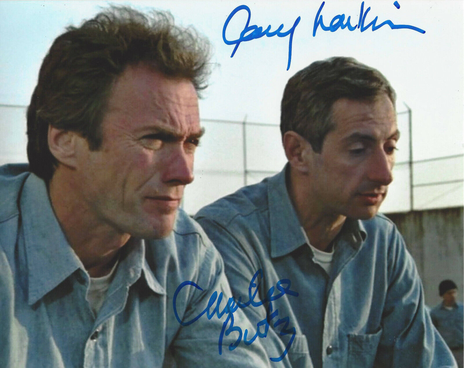 LARRY HANKIN SIGNED 'ESCAPE FROM ALCATRAZ' 8x10 MOVIE Photo Poster painting D w/COA ACTOR PROOF