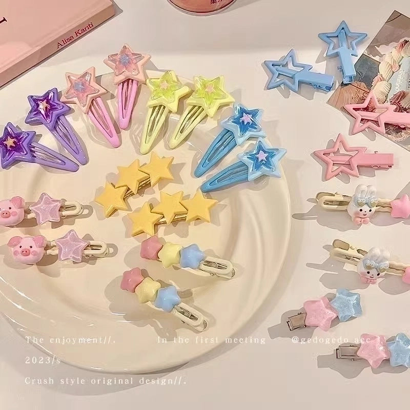 Women’s Cute Clouds Star Plastic Hair Clip