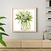 Lily of the Valley Full Stamped Cross Stitch 18CT 2-Strand 25x25cm