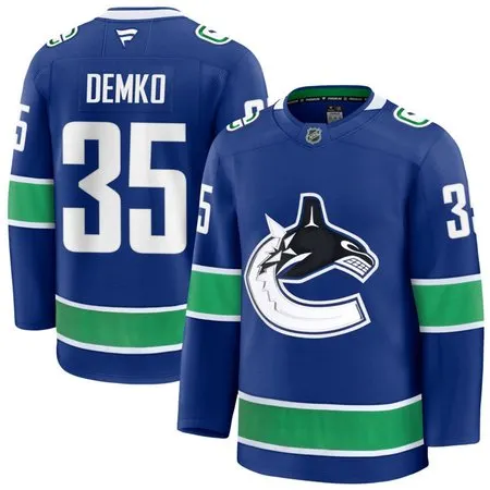 Youth Vancouver Canucks #35 Thatcher Demko  Blue Home Jersey