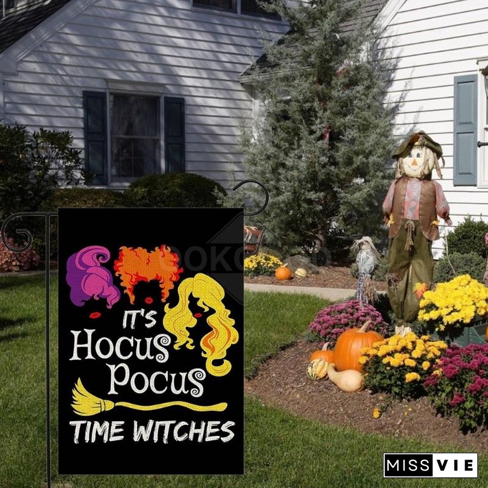 Sanderson Sisters Themed Garden Flag For Halloween Decoration