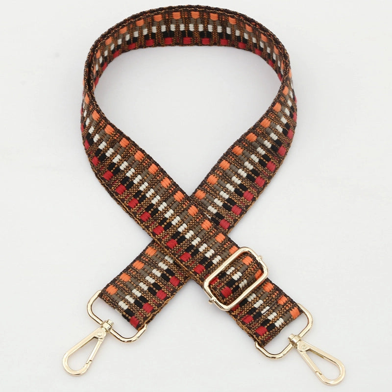 Polyester Cotton Stripe Bag Strap