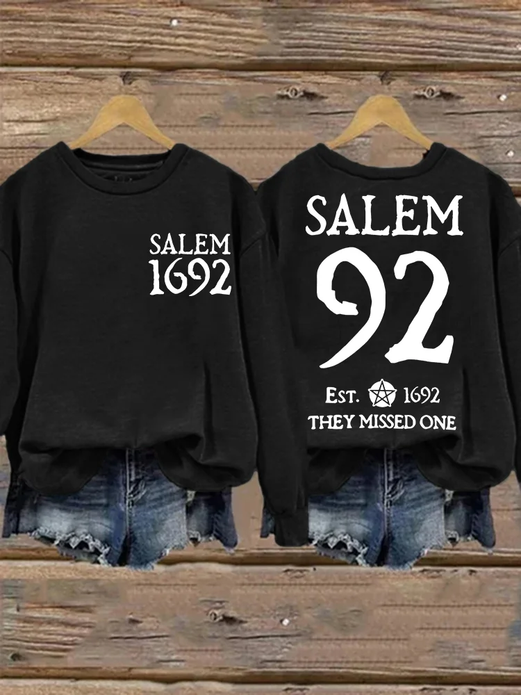 Comstylish Salem 1692 They Missed One Washed Sweatshirt