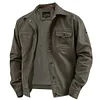 Men's Vintage Outdoor Workwear Cargo Tactical Lapel Jacket by Inlyline
