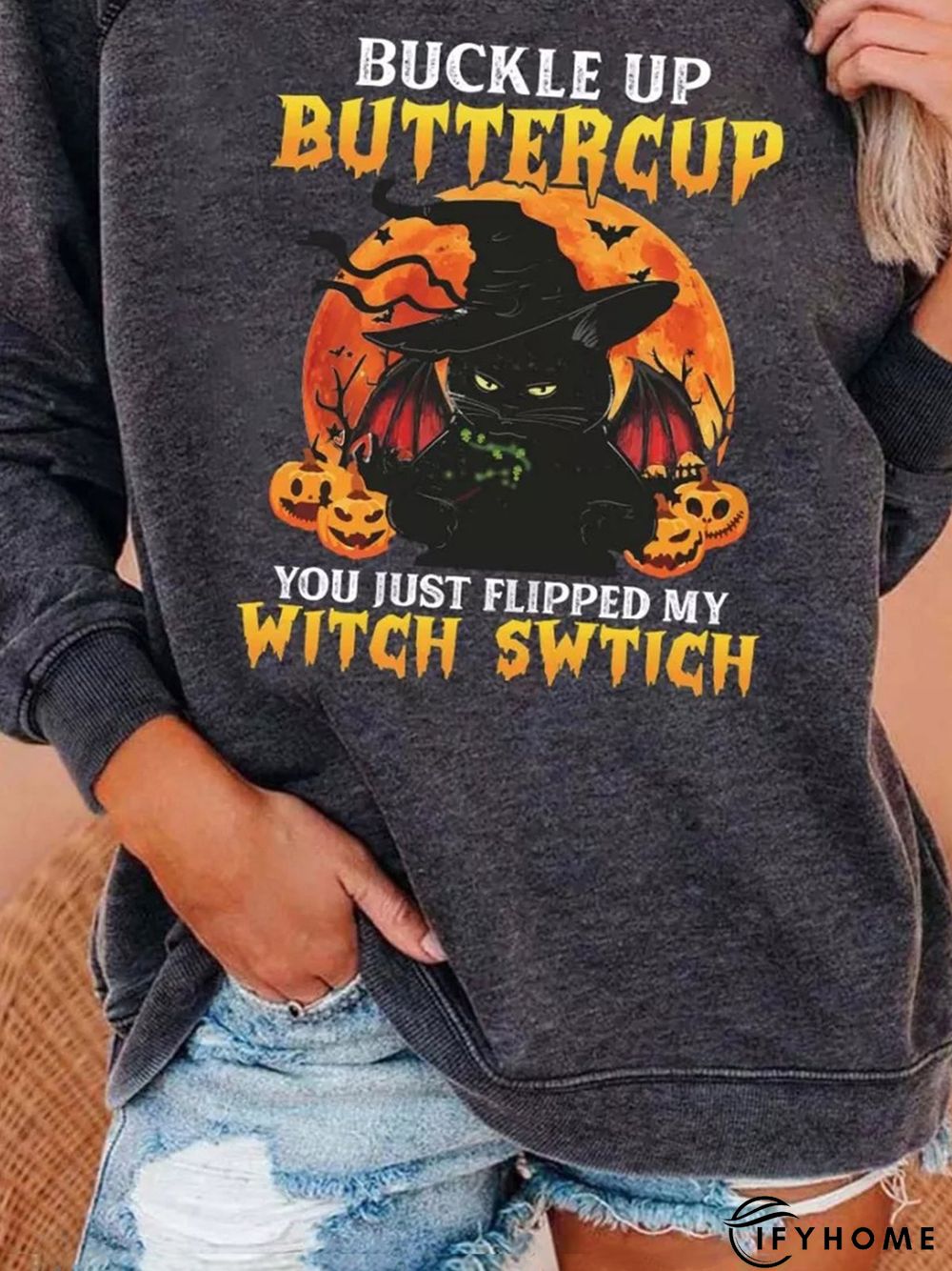 Halloween Holiday Party Casual Hippie Tunic Sweatshirt | IFYHOME