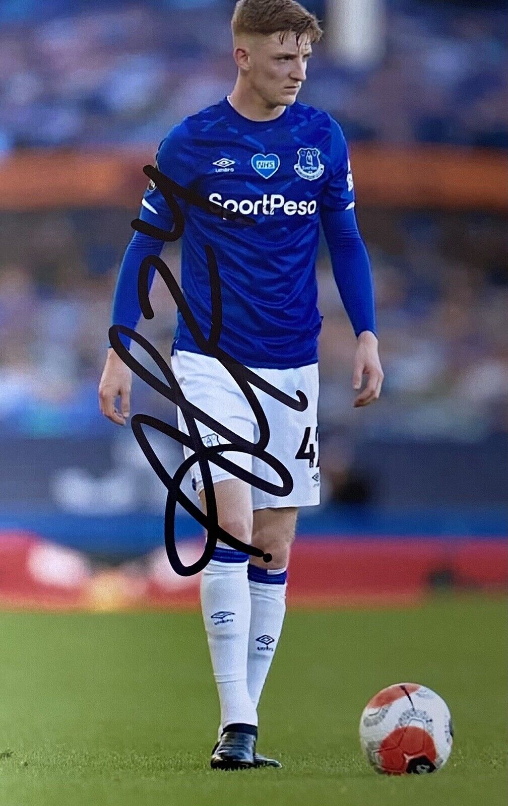 Anthony Gordon Genuine Hand Signed Everton 6X4 Photo Poster painting, See Proof