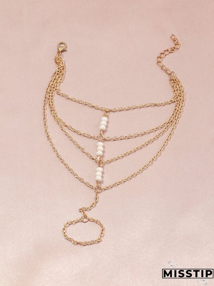 Beaded Layered Mittens Bracelet