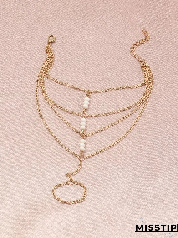 Beaded Layered Mittens Bracelet