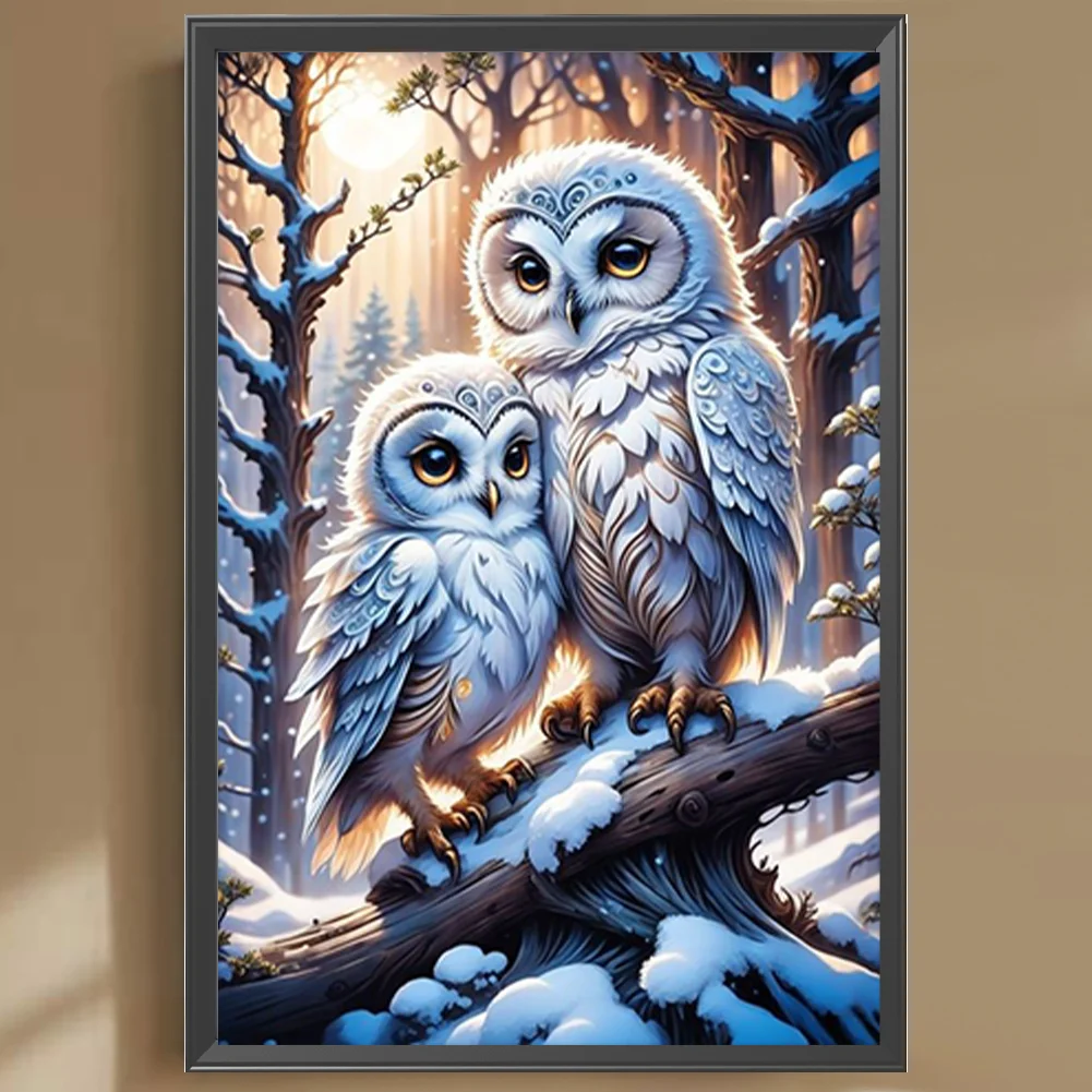Full Round Diamond Painting 30*45cm - Owl