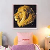 Lion - 9CT Partial Beaded Cross Stitch Kit(45x47cm)