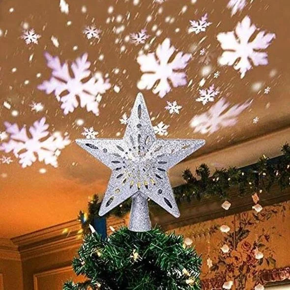 LED Christmas Tree Snow Projection Lamp