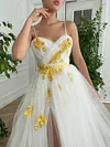 Unique Bridal Enchanted Forest Cottagecore Floral Prom Dress Ball Gown Fairycore Whimsical Royalcore Floor Length Formal Evening Boho Tulle