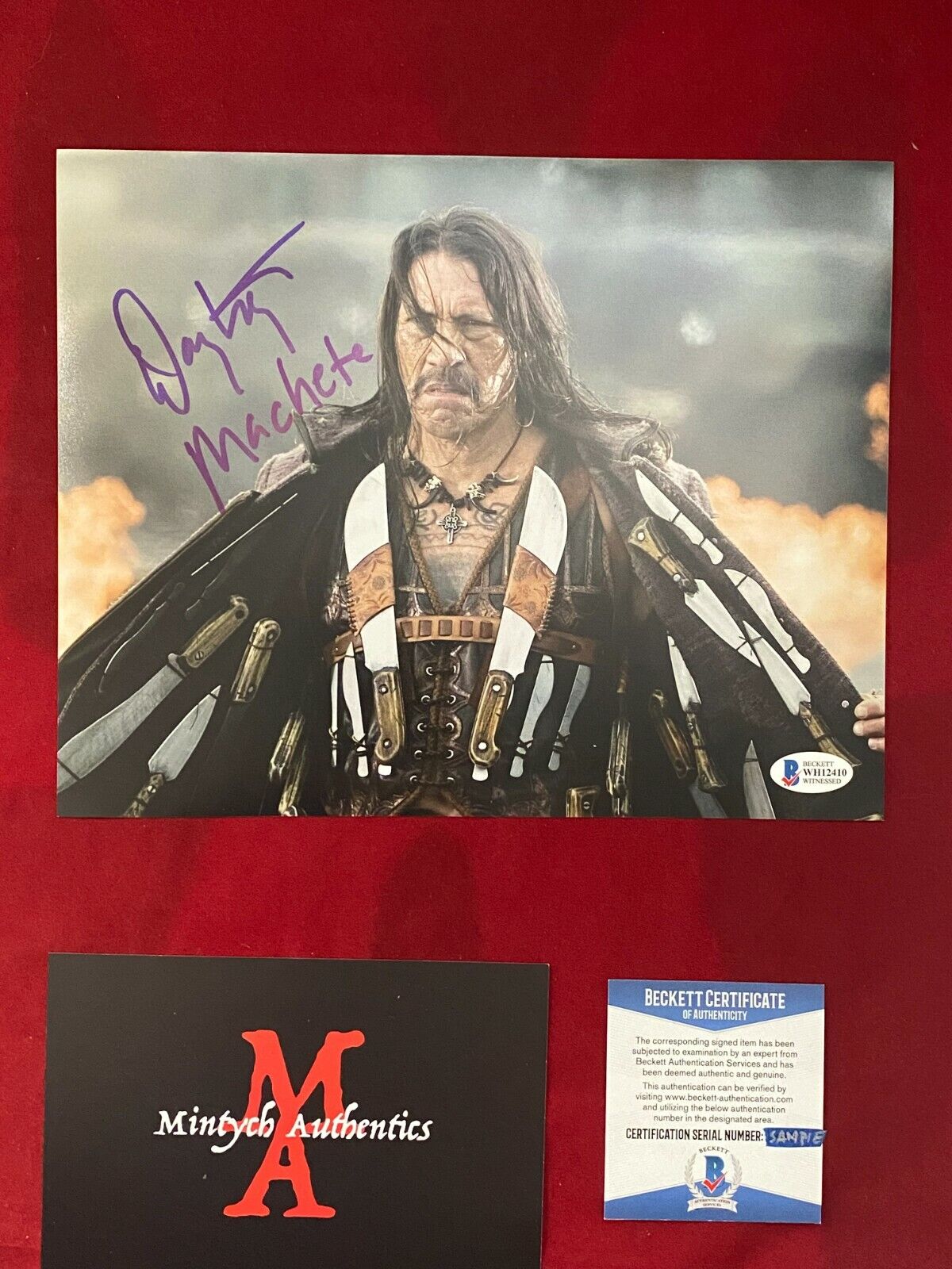 DANNY TREJO AUTOGRAPHED SIGNED 8x10 Photo Poster painting! MACHETE! BECKETT COA!