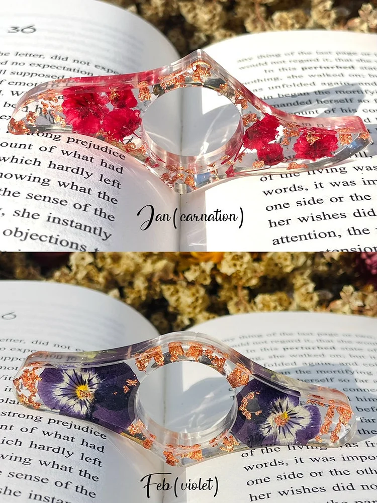 Real Birth Flower Book Page Holder