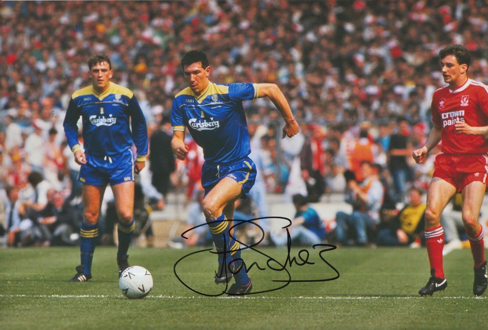 Lawrie Sanchez Hand Signed Wimbledon 12x8 Photo Poster painting 5.