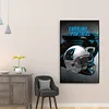 5D DIY Full Round Drill Diamond Painting Carolina Panthers Home Decor (sz3527)
