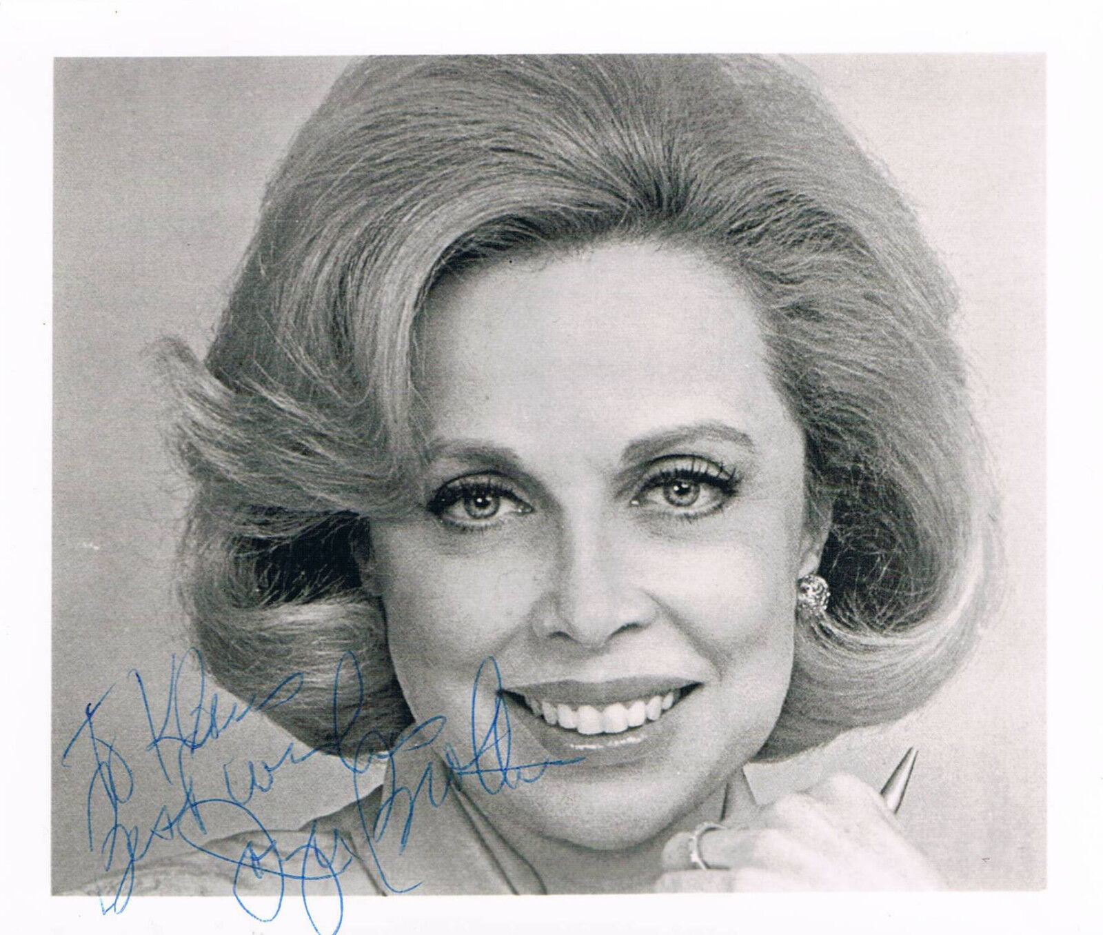 Joyce Brothers 1927-2013 genuine autograph 5x7