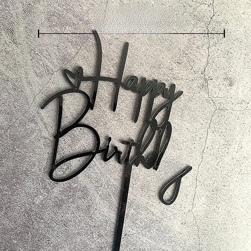 10 Pieces Letter Arylic Birthday Cake Decorating Supplies