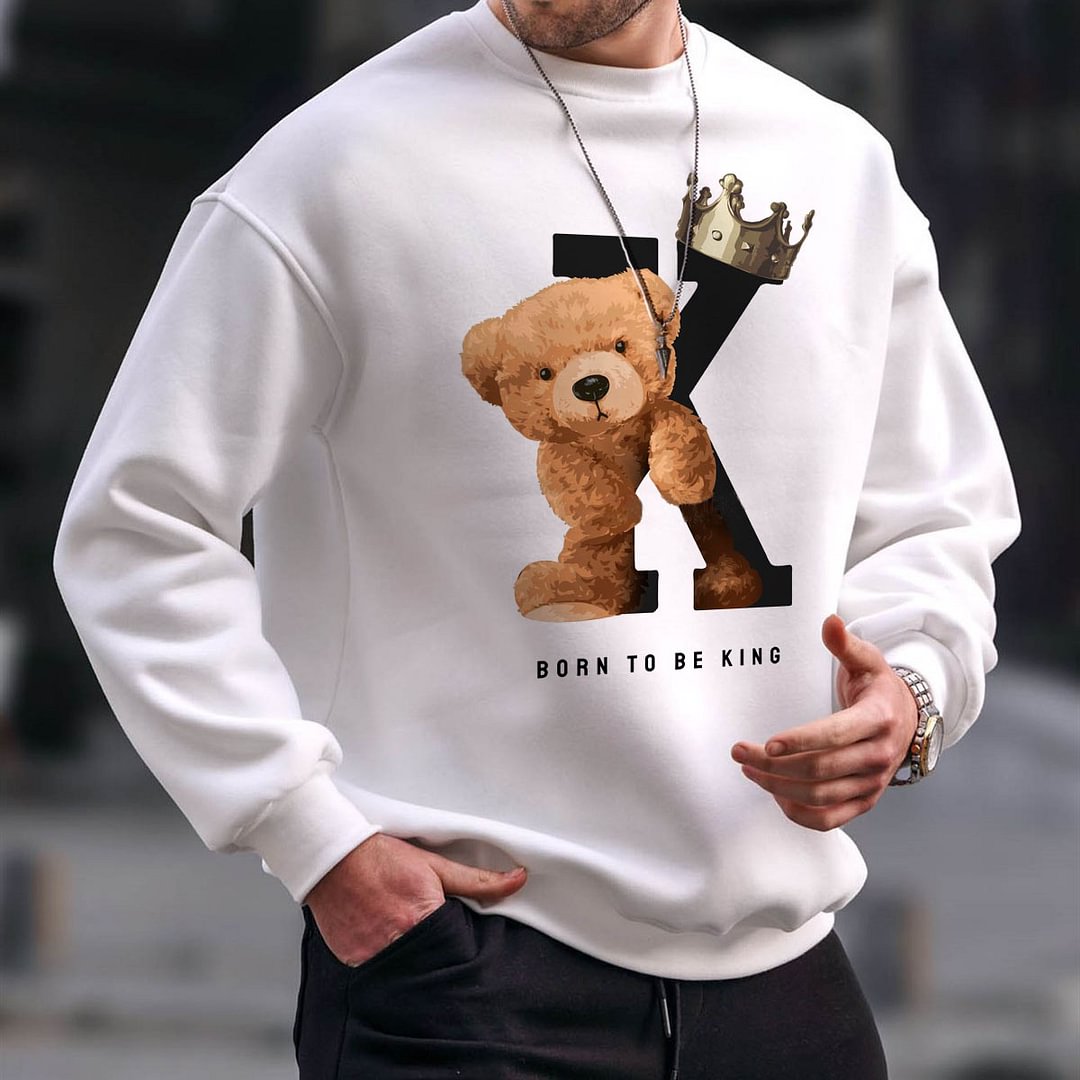 King Biddy Print Crewneck Sweatshirt、、URBENIE
