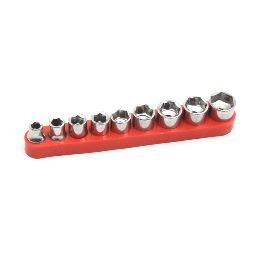 

9Pcs 1/4 Socket Set Adapter Metric 5-13Mm Short Sockets For Torque Spanner, 501 Original