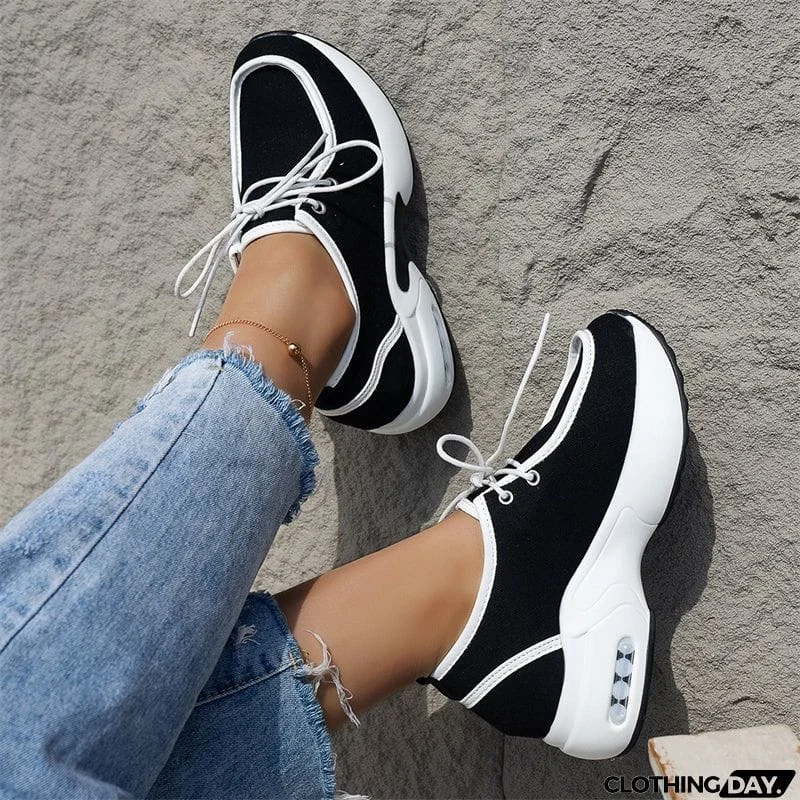 Spring Casual Thick Sole Sports Shoes for Lady