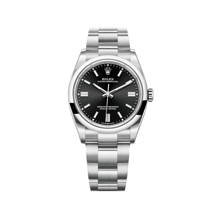 Rolex Oyster Perpetual 126000 Stainless Steel Black Dial