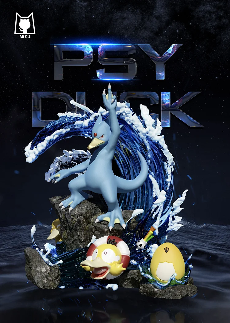 PRE-ORDER MiKo Studio Pokemon Evolution of Psyduck Set & Psyduck Pokeball Statue(GK)
