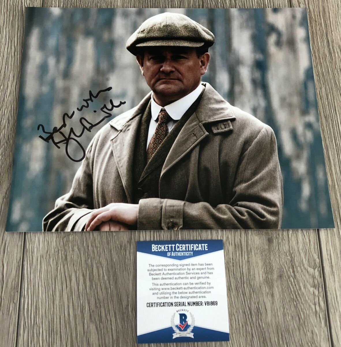 HUGH BONNEVILLE SIGNED DOWNTON ABBEY 8x10 Photo Poster painting A w/PROOF & BECKETT BAS COA