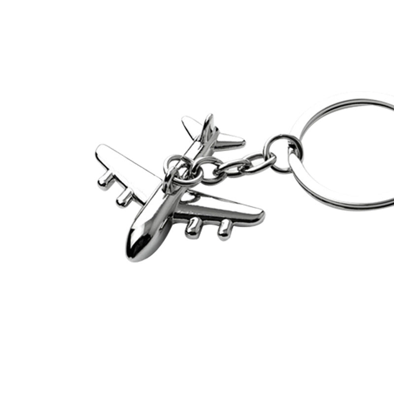 Elegant Minimalist Airplane Zinc Alloy Unisex Women’s Keychain