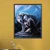 Diamond Painting-DIY Round Partial AB Dill Wolf Girl(45x35cm)