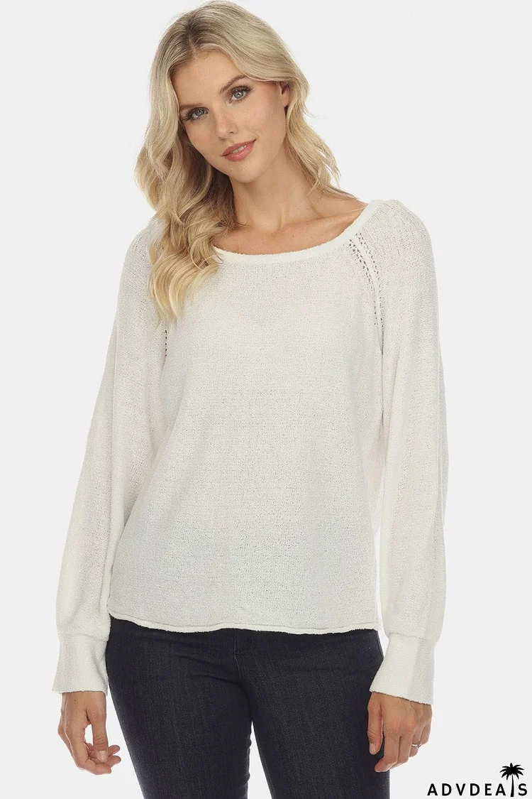 Round Neck Raglan Sleeve Sweater