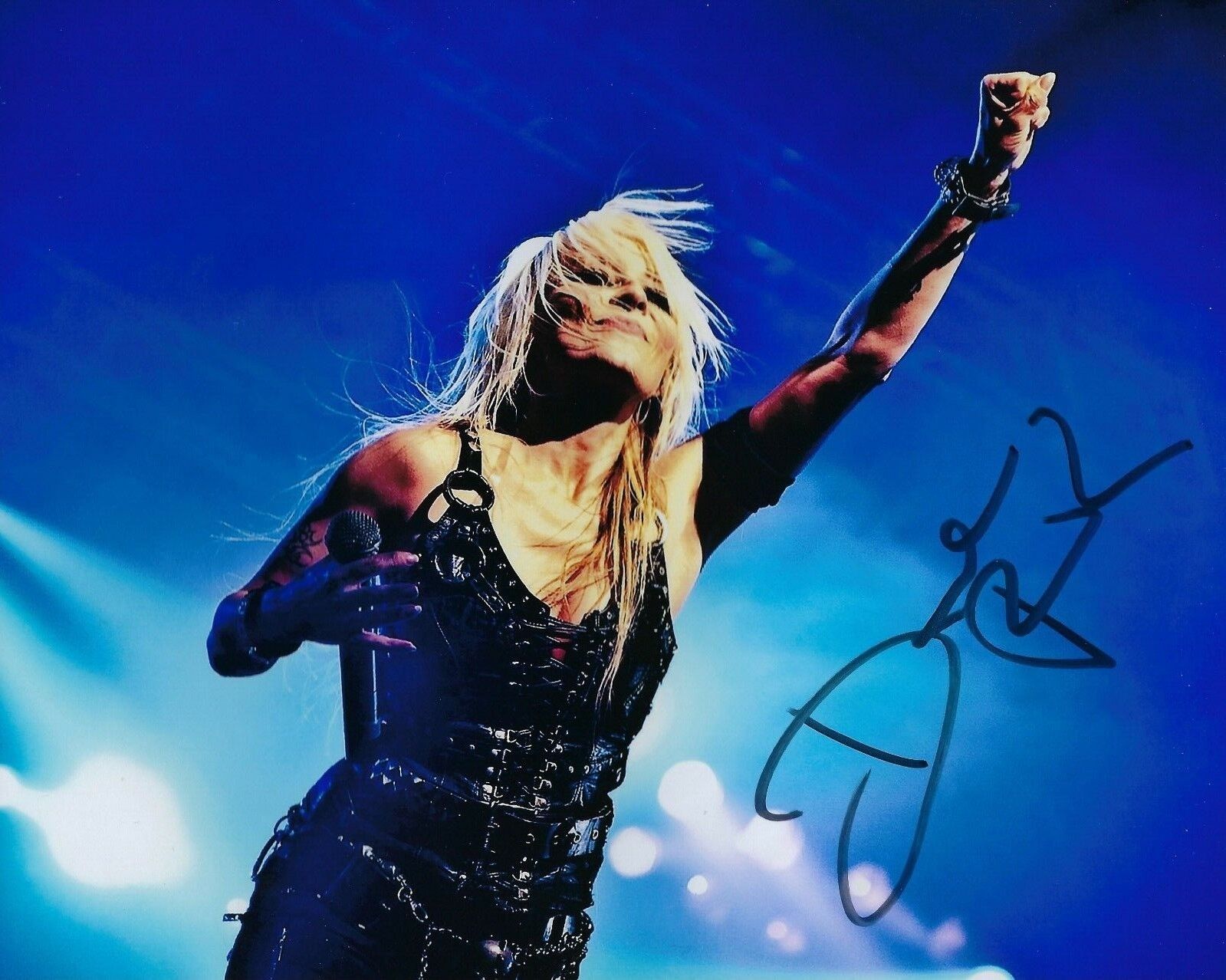 GFA Warlock Sexy Rock Singer * DORO * Signed Autographed 8x10 Photo Poster painting PROOF D5 COA