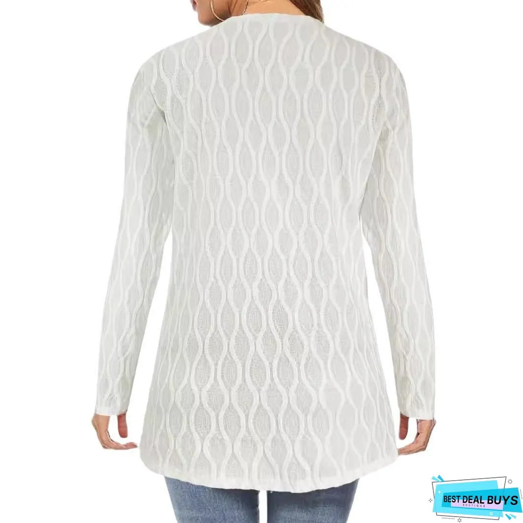 Women's Solid Color Home Leisure Temperament Commute Coats