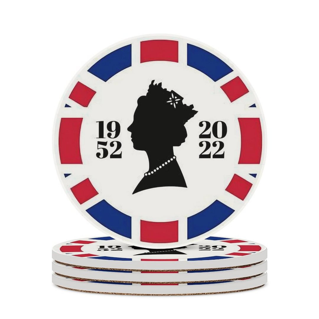 Queen Elizabeth 1952 to 2022 Platinum Jubilee Ceramic Coasters 