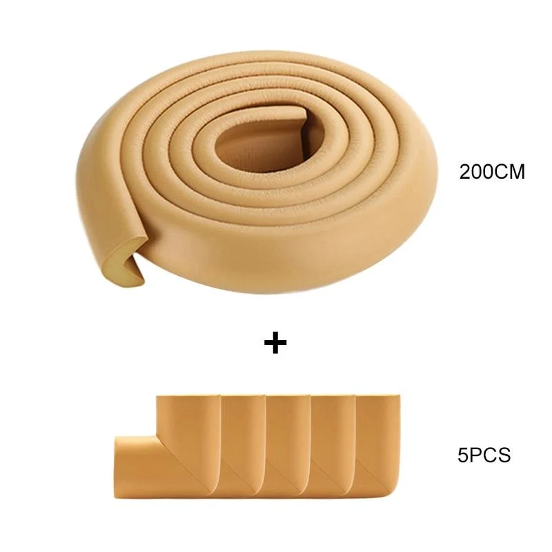 2M Soft Baby Safety Desk Table Edge Guard Strip Security L-Shaped Kids Protection Bumper Edge Angle Home Anti-collision Strip